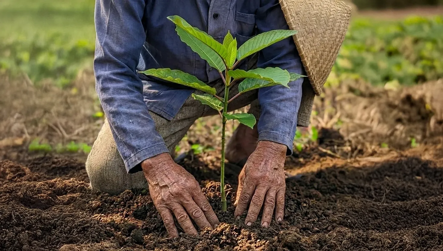 Young Mitragyna speciosa sapling