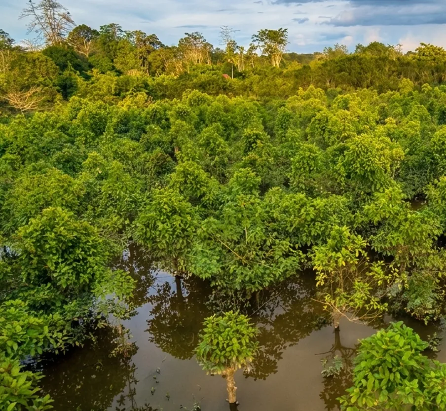 Wild kratom trees in West Kalimantan